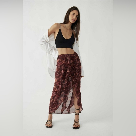 NWT Free People Flounce Around Maxi Skirt - Picture 2 of 10
